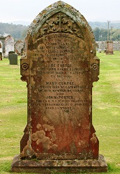 John Porter on family gravestone at Girthon.